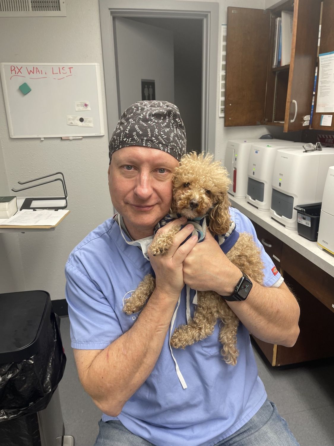 Dr with small dog